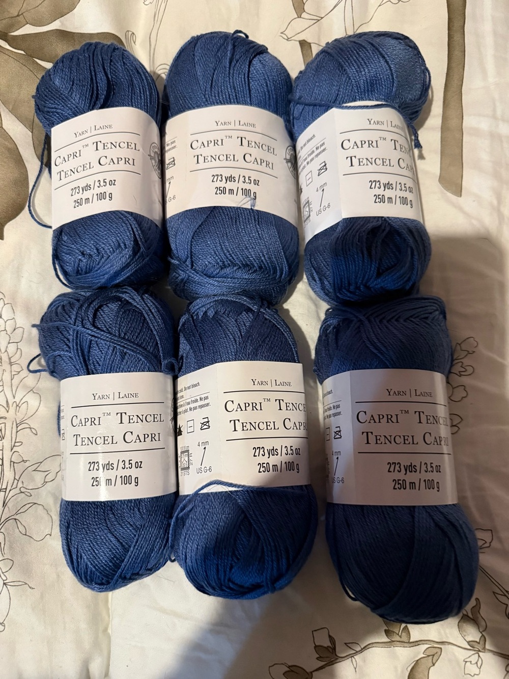 Loops & Threads Capri Tencel Yarn in Dark Blue 6 Balls - Discontinued